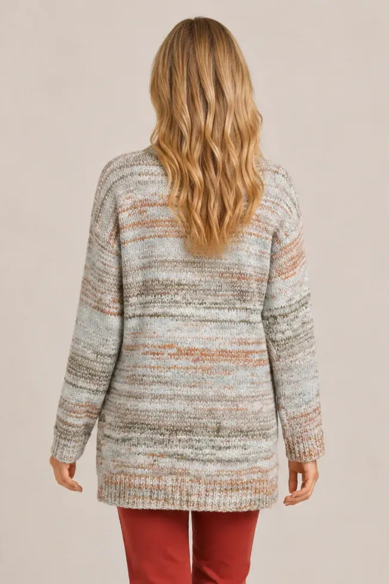 Open Knit Drop Shoulder Cardigan