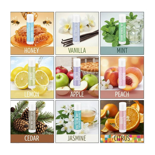 Christian theme Bible verse lip balms