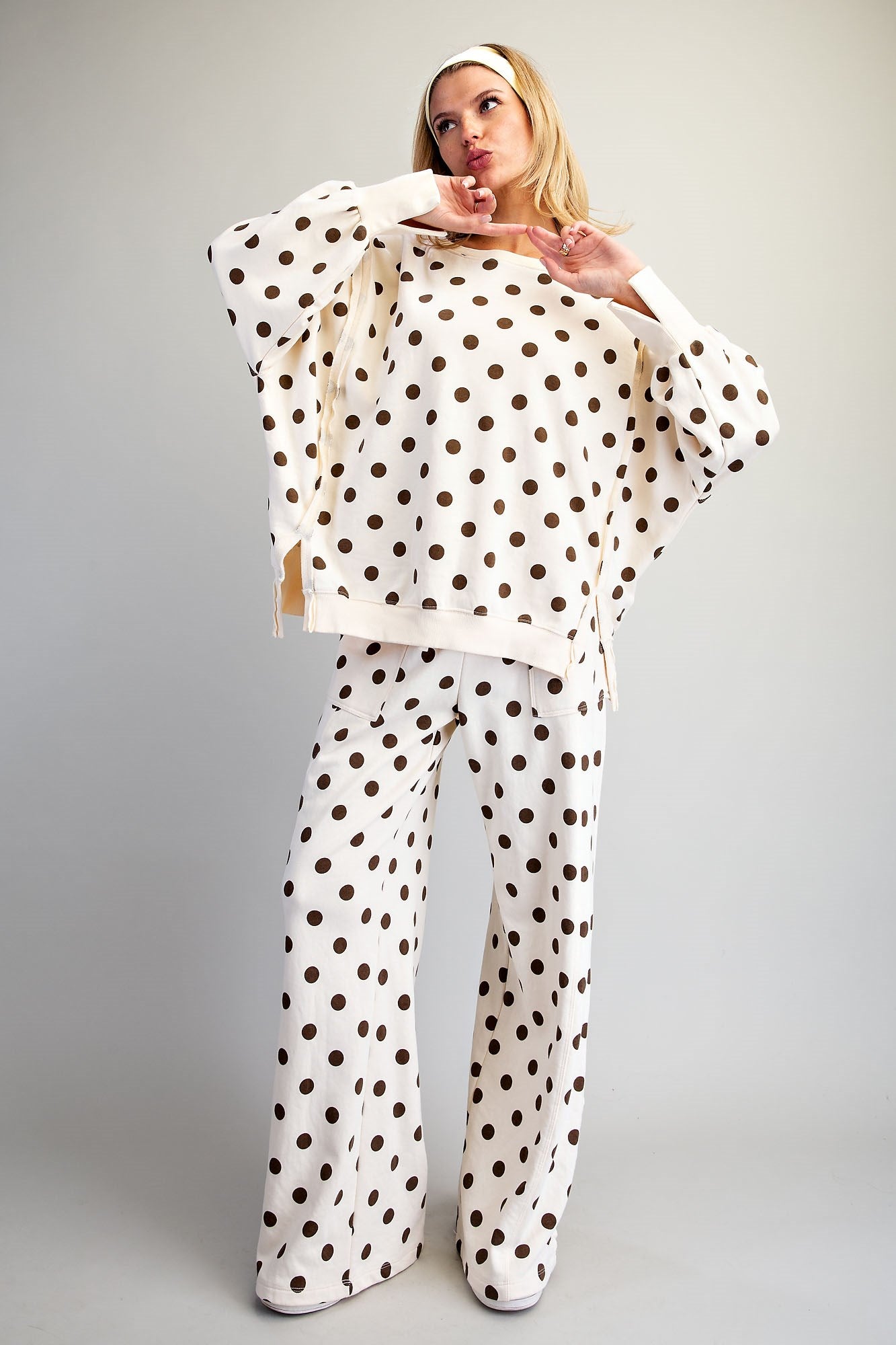 ee:some Mineral Washed Polka Dot Sweatshirt ✨