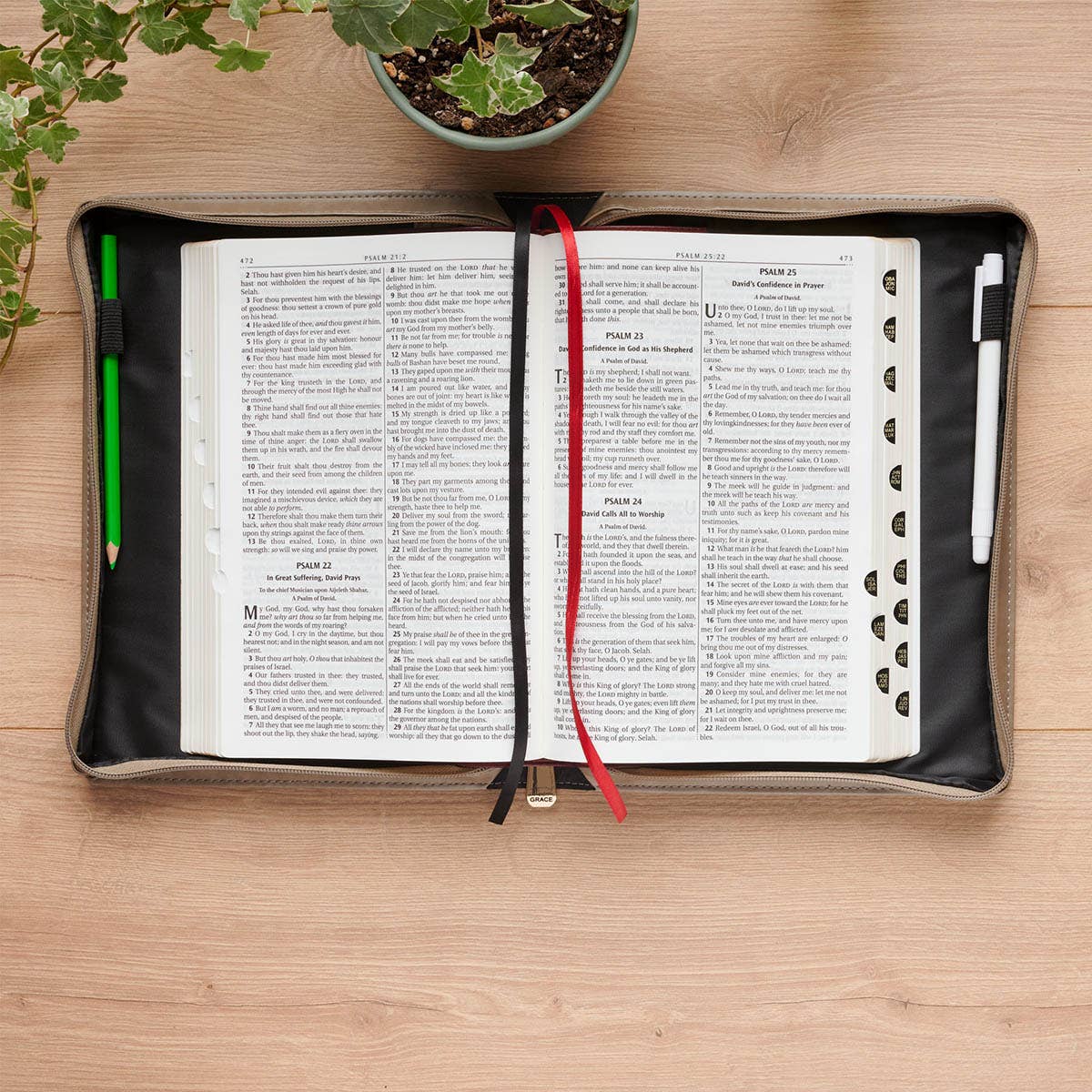 Bible Cover Fashion Taupe Amazing Grace Isa. 53:5