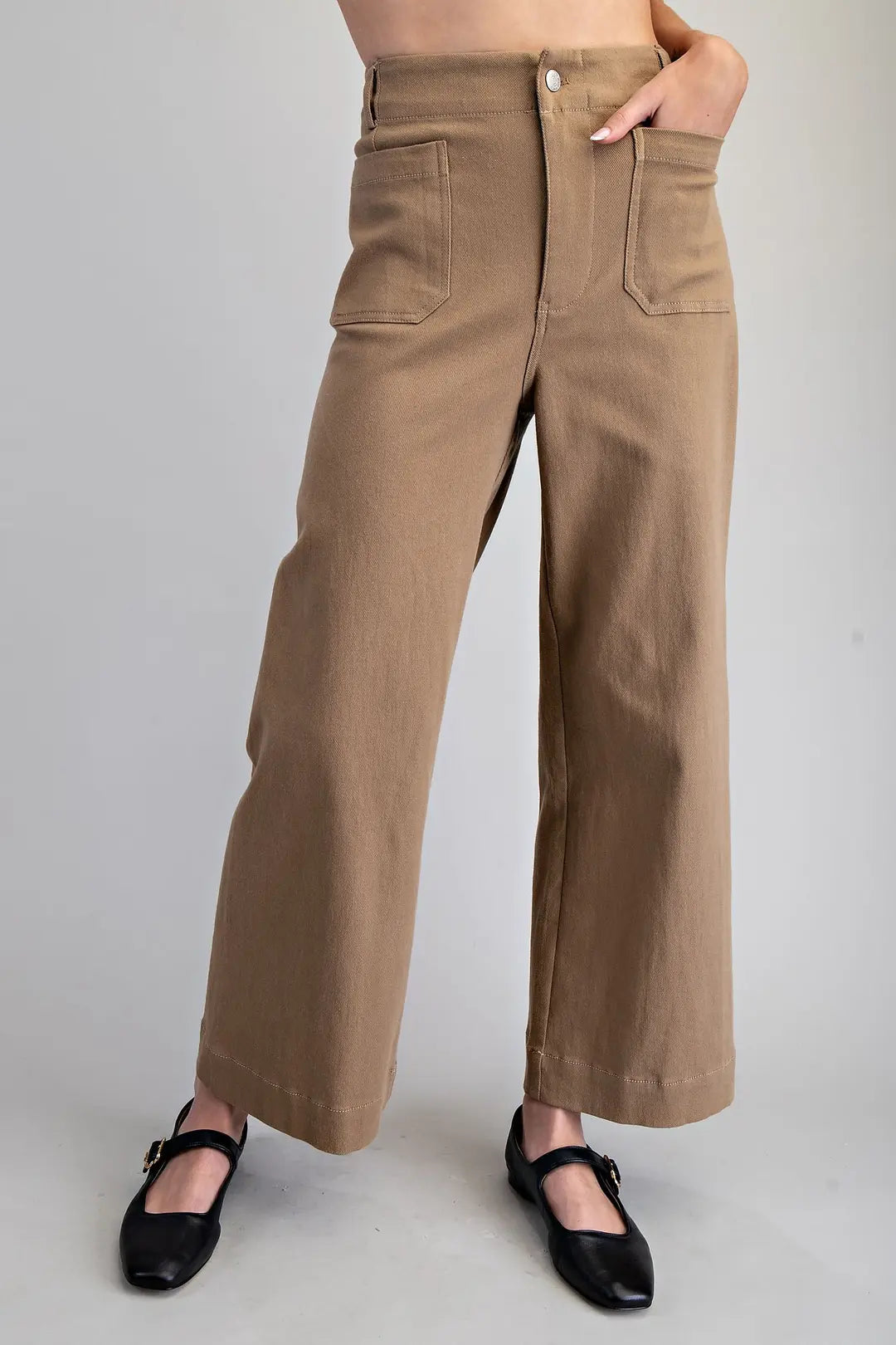 Soft Coco Washed Wide Leg Pants by EE:SOME