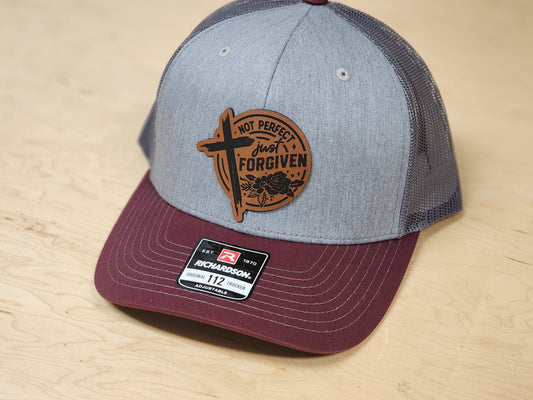 Forgiven Leatherette Patch Hat – Faith Mesh Trucker Cap