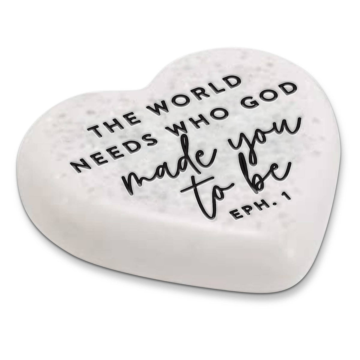 LCP ScriptureStone Heart Who God Made You - Heart Stone