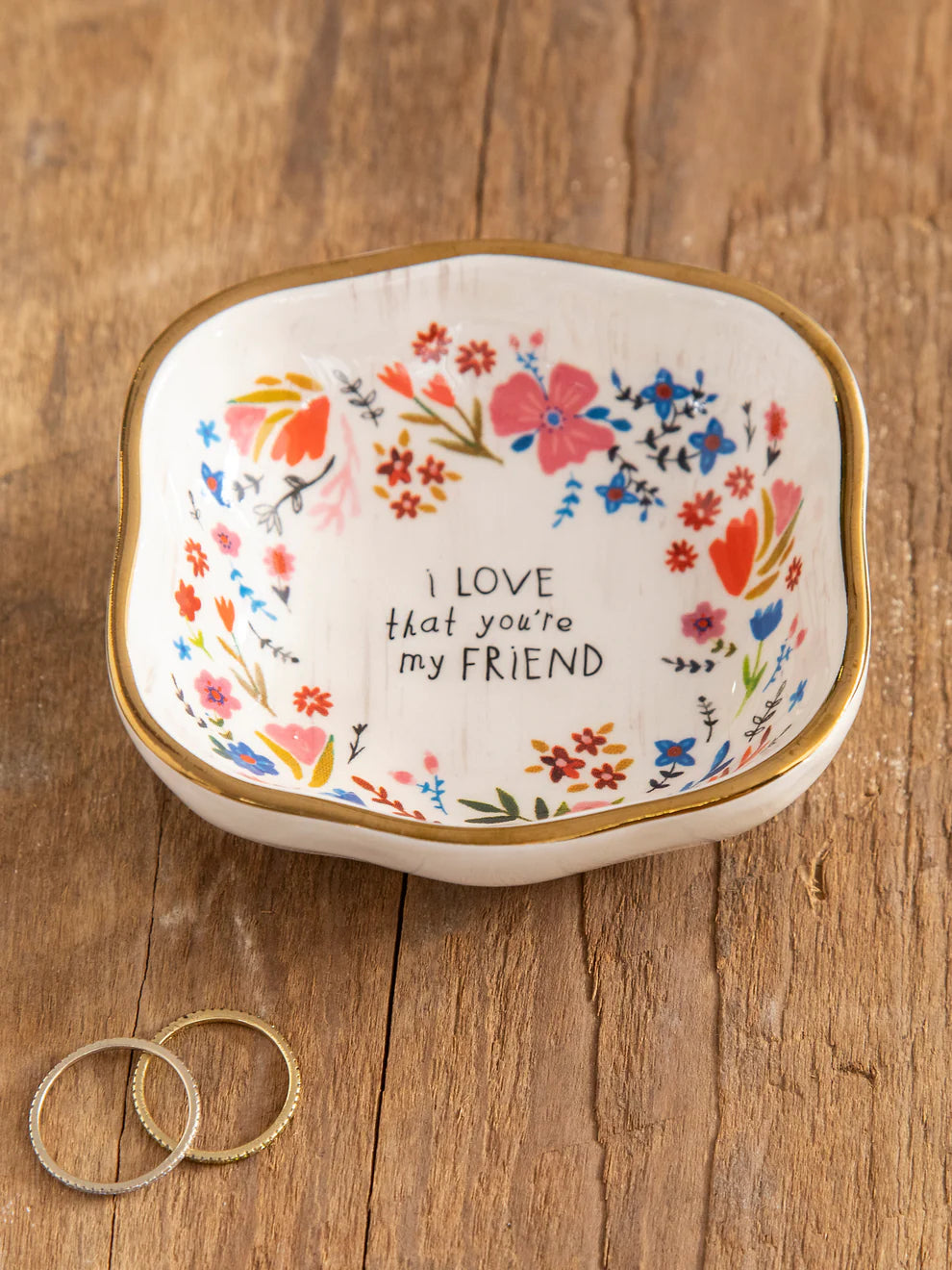 NL Antiqued Trinket Bowl - Friend