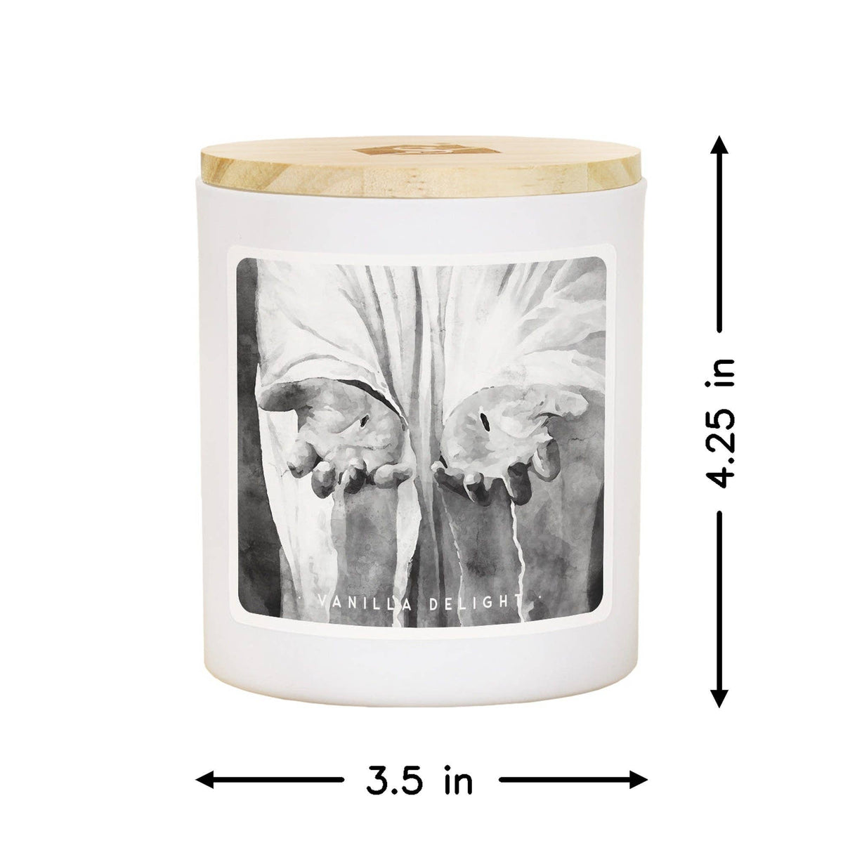 B&W Jesus Hands - Vanilla Delight Candle