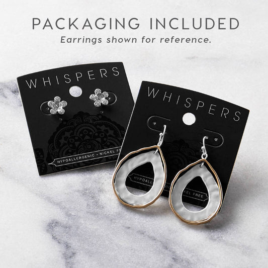 Mixed Metal Sleek Hoop Earrings