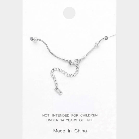Stainless Steel Snake with Bead Chain Anklet