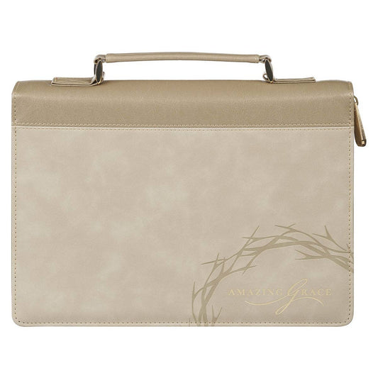 Bible Cover Fashion Taupe Amazing Grace Isa. 53:5