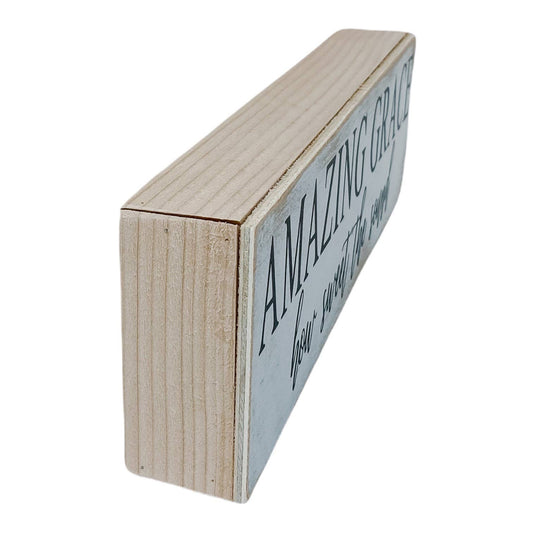 Amazing Grace How Sweet the Sound Long Farmhouse Wood Sign