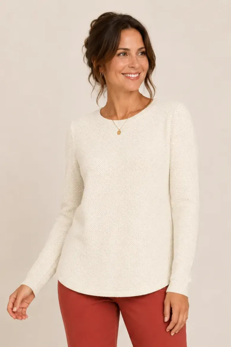 Seedstitch Crew Neck Sweater