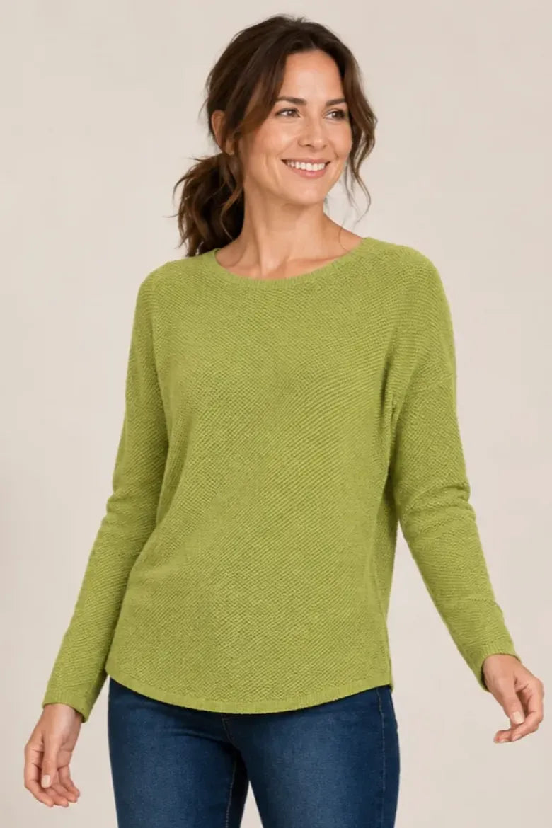 Seedstitch Crew Neck Sweater