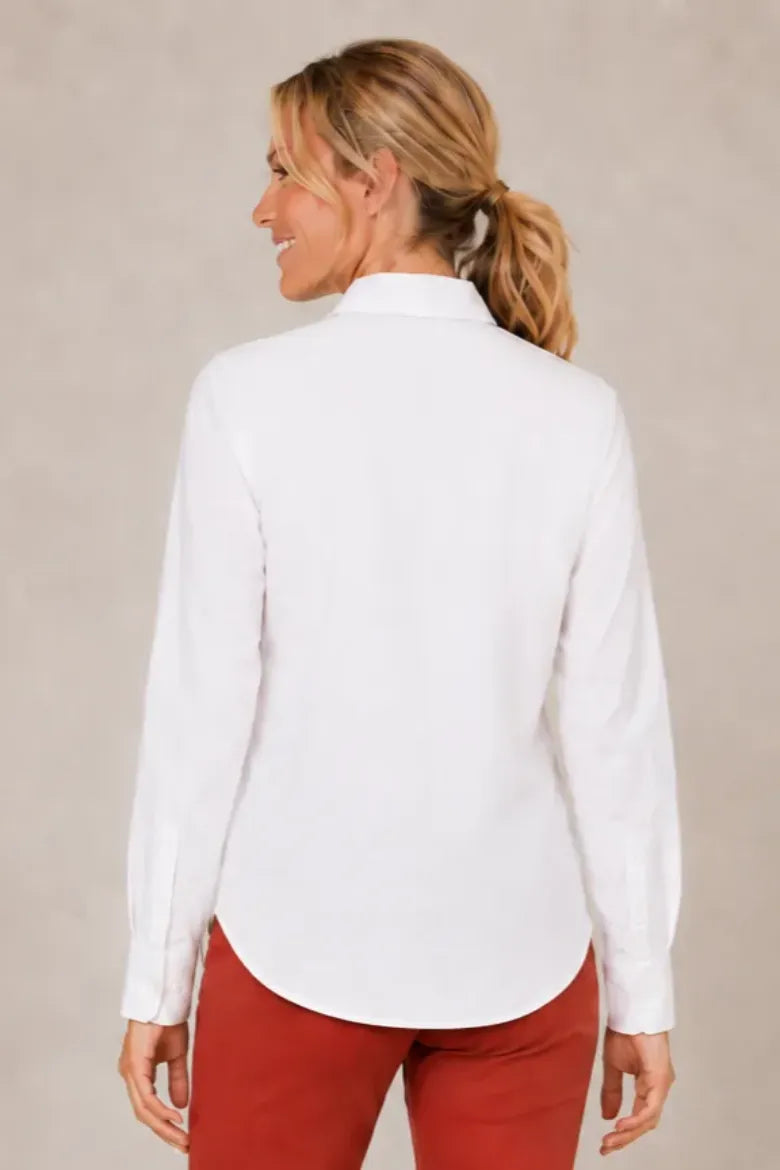Poplin Button Front Top