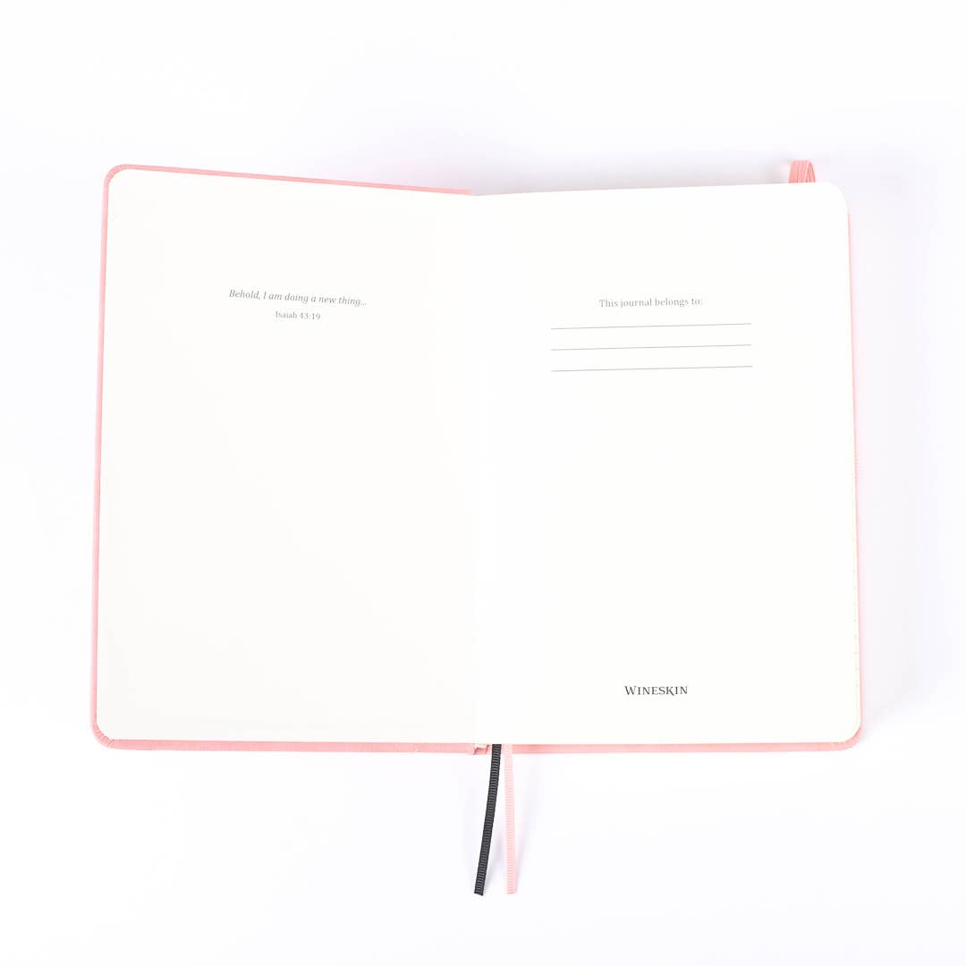 Journal Wineskin Hard Cover 420Pg - Rose