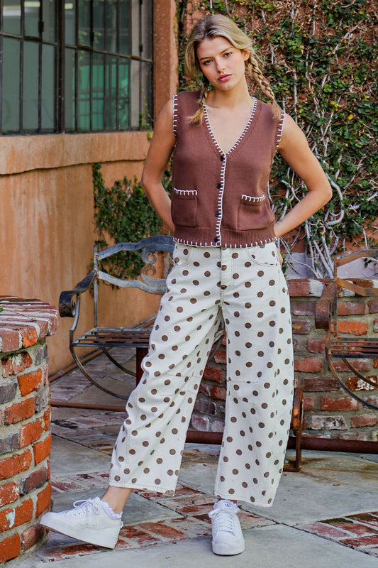 EE:SOME Mineral Washed Polka Dot Barrel Pants ✨