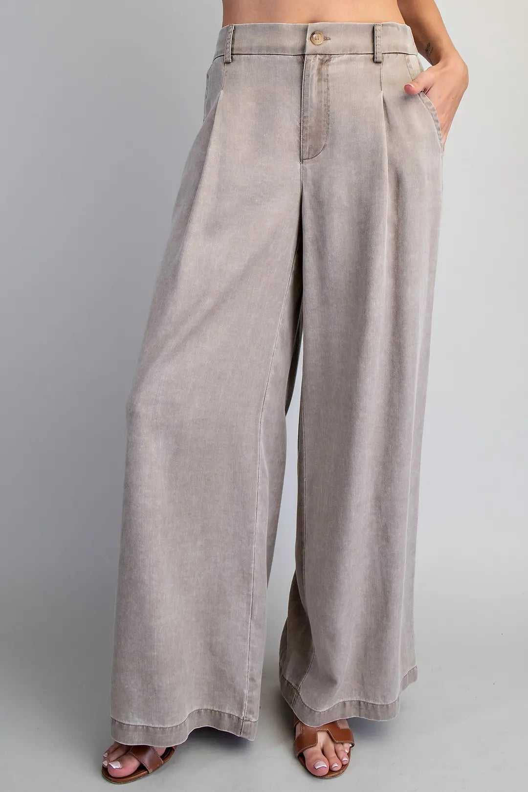 EE:SOME Zipper Front Wide Leg Pants ✨