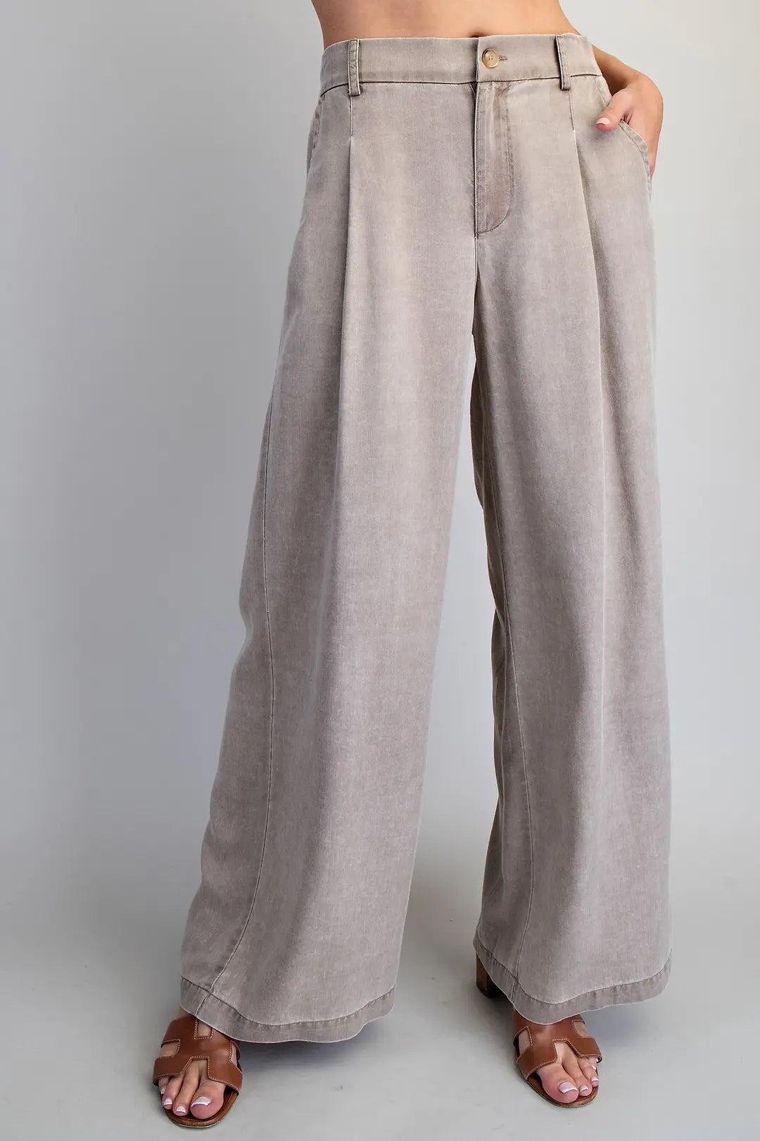 EE:SOME Zipper Front Wide Leg Pants ✨