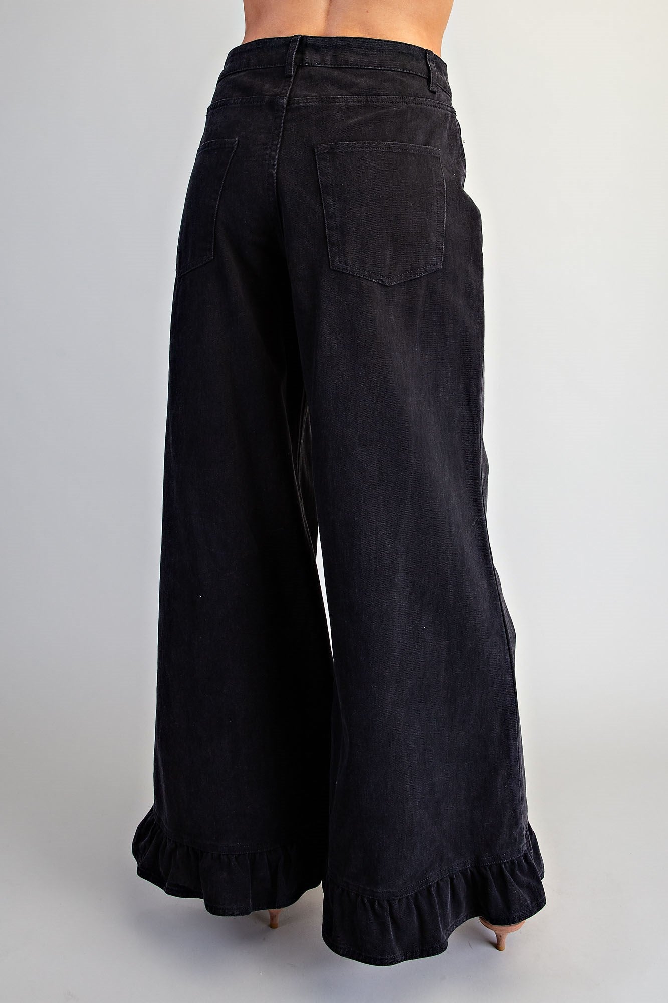 ee:some Ruffle Hem Wide Leg Pants