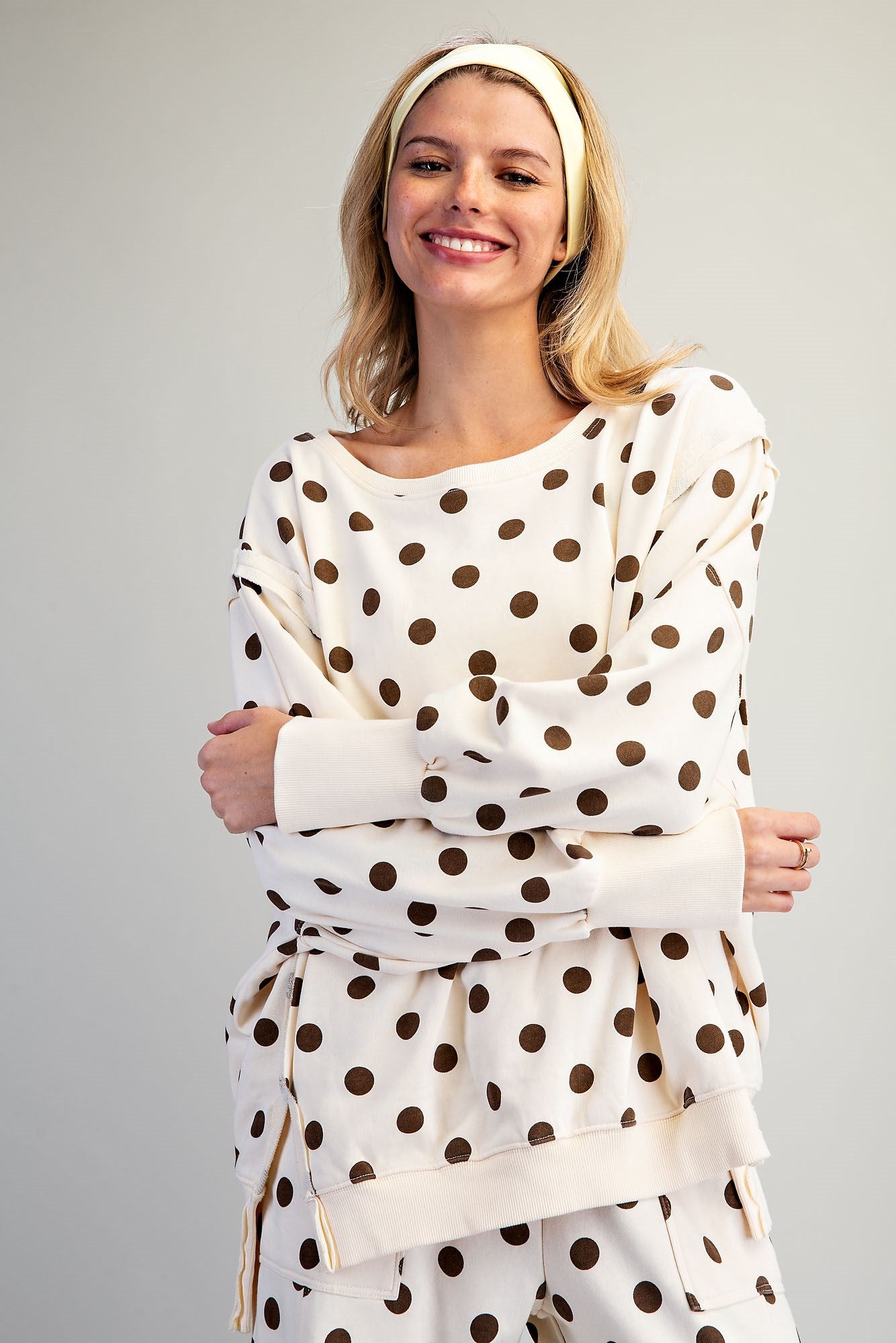 ee:some Mineral Washed Polka Dot Sweatshirt ✨