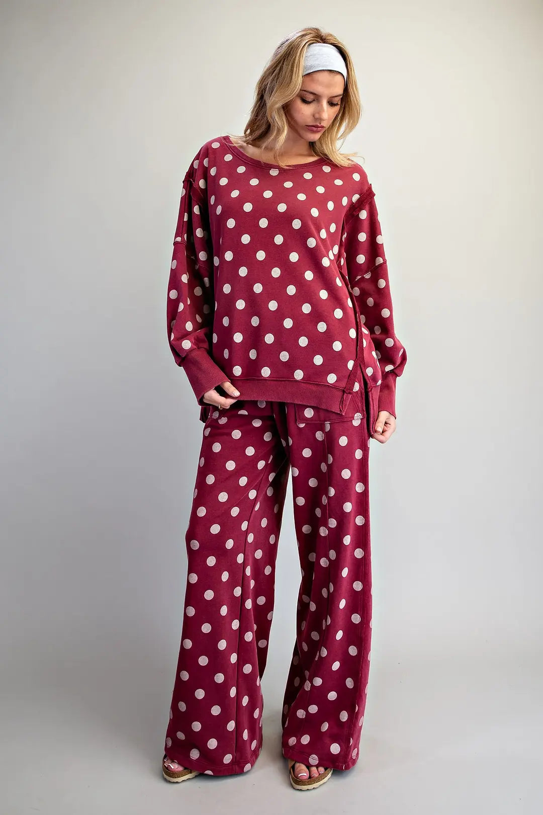 EE:SOME Mineral Washed Polka Dot Sweatshirt