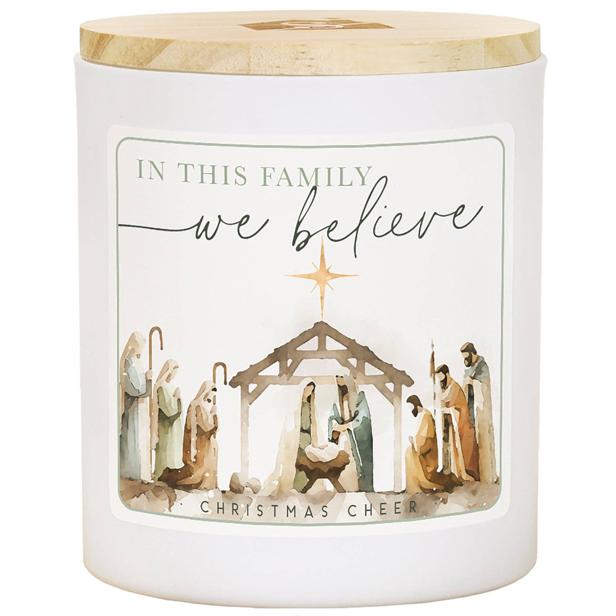 We Believe Nativity Christmas Soy-Based Candle