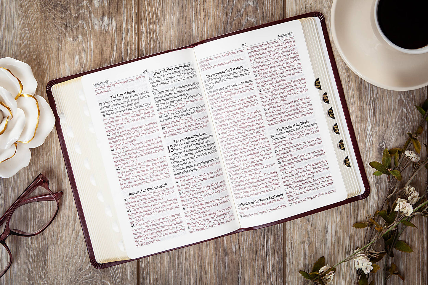KJV Bible Giant Print Compact (Garnet)