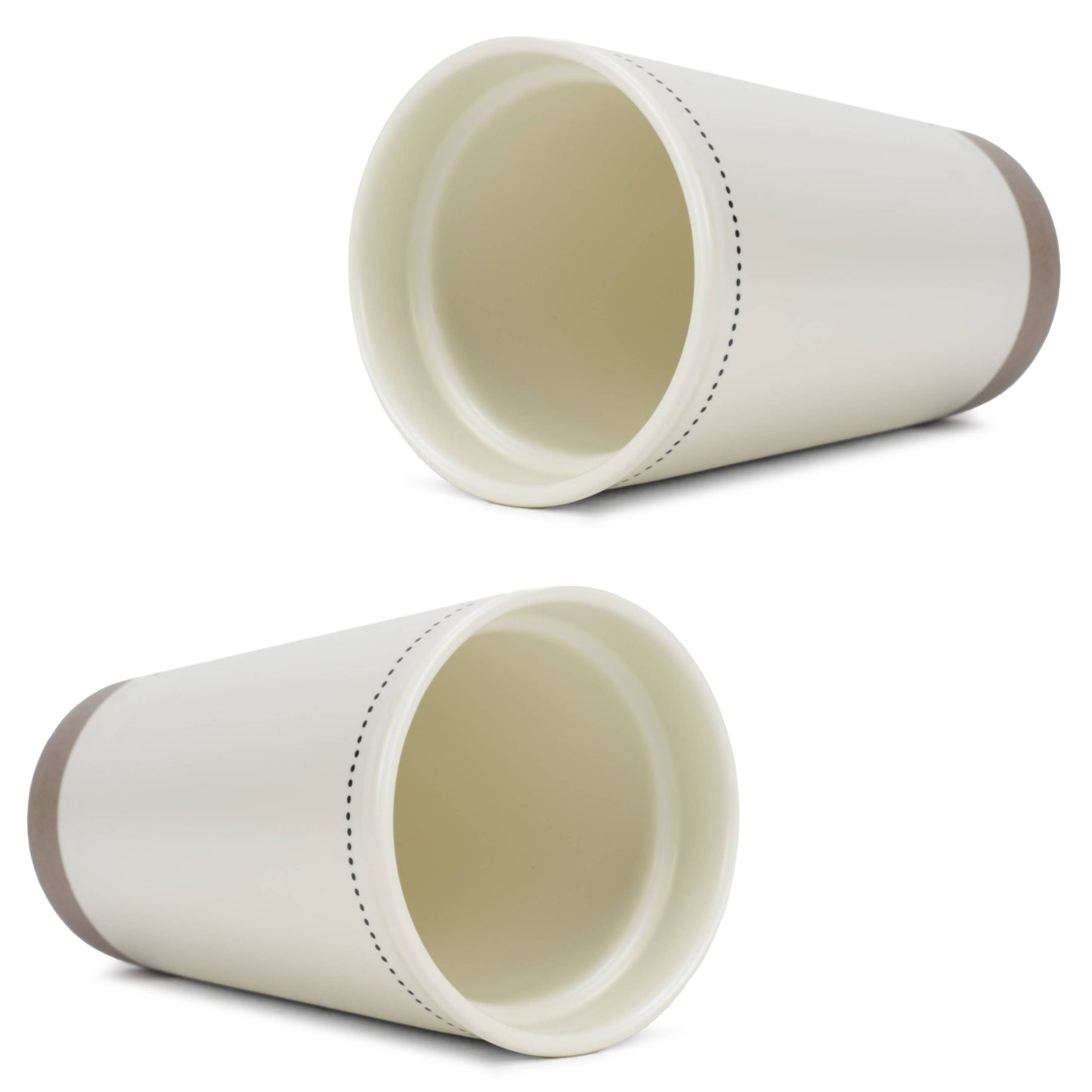 Travel Tumbler Blessed/Grateful White 12 oz Ceramic