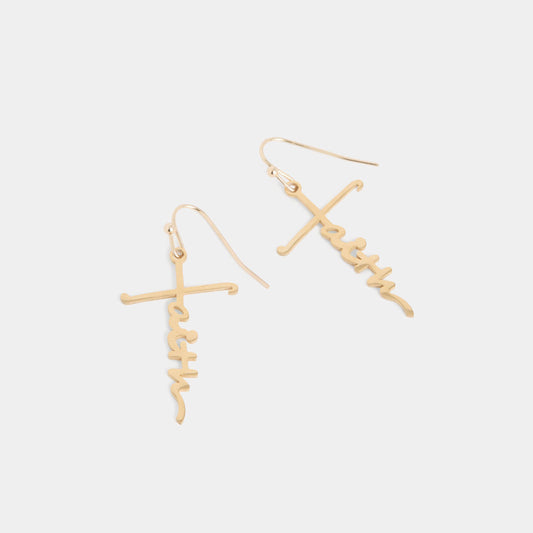 Faithful Cross Dangle - Gold