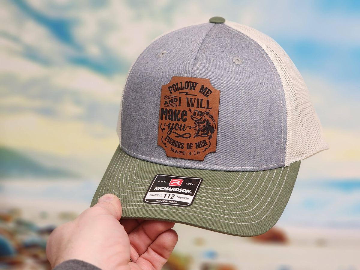 Faith Patch Trucker Hat – Gray Green Mesh Boutique Cap