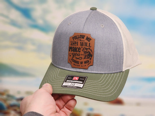 Faith Patch Trucker Hat – Gray Green Mesh Boutique Cap