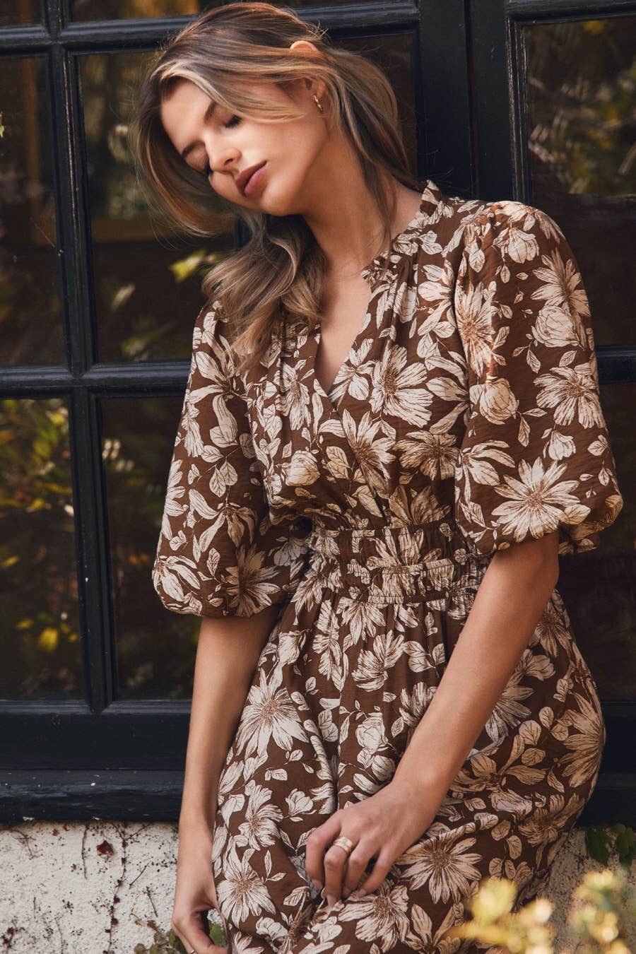 Printed Midi Dress