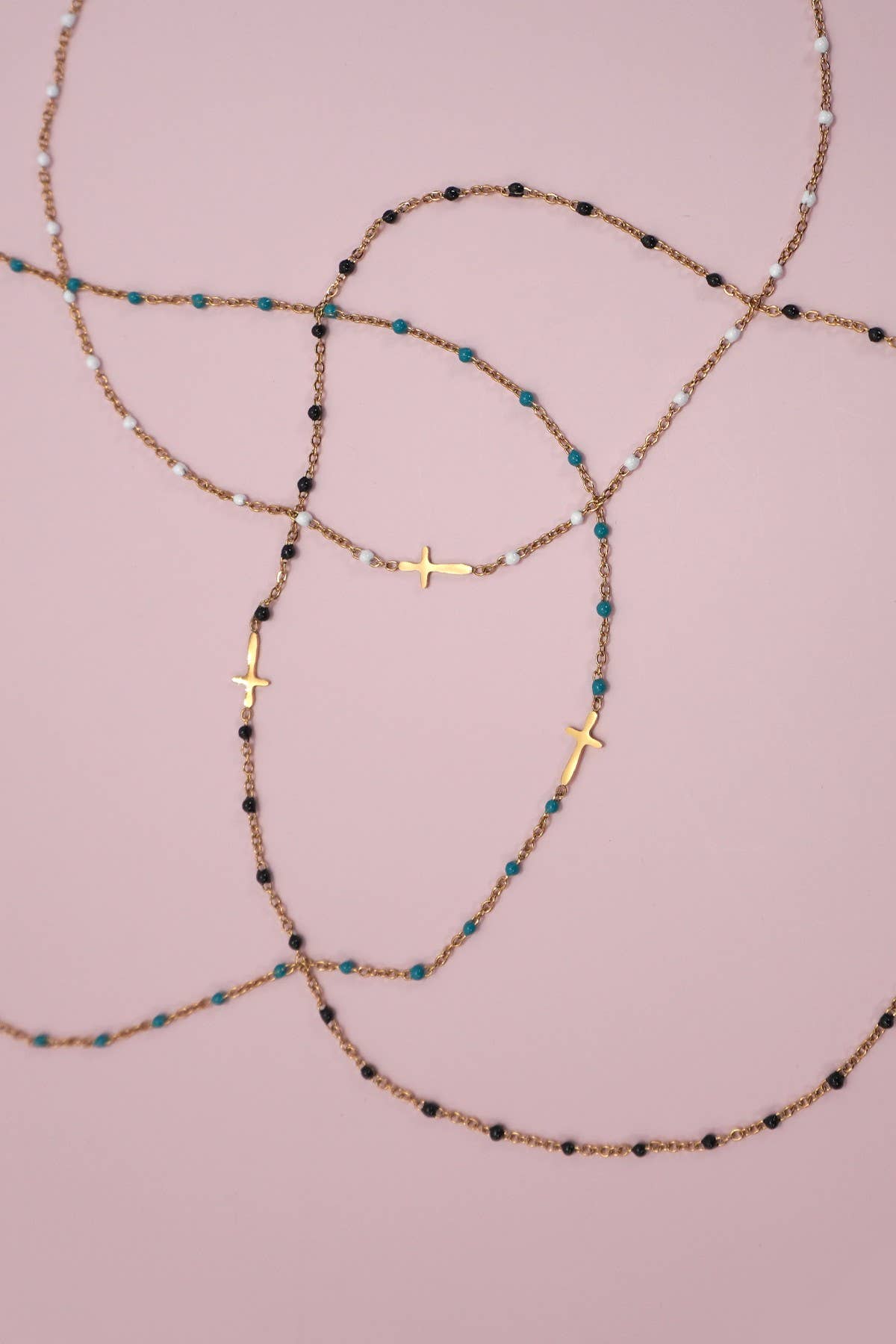 18K STAINLESS STEEL TARNISH FREE CROSS NECKLACE | 40NK9539