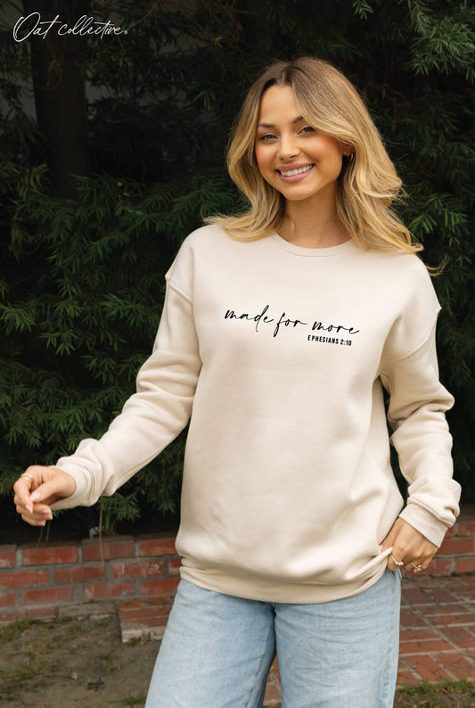 MADE FOR MORE Graphic Sweatshirt - Mauve