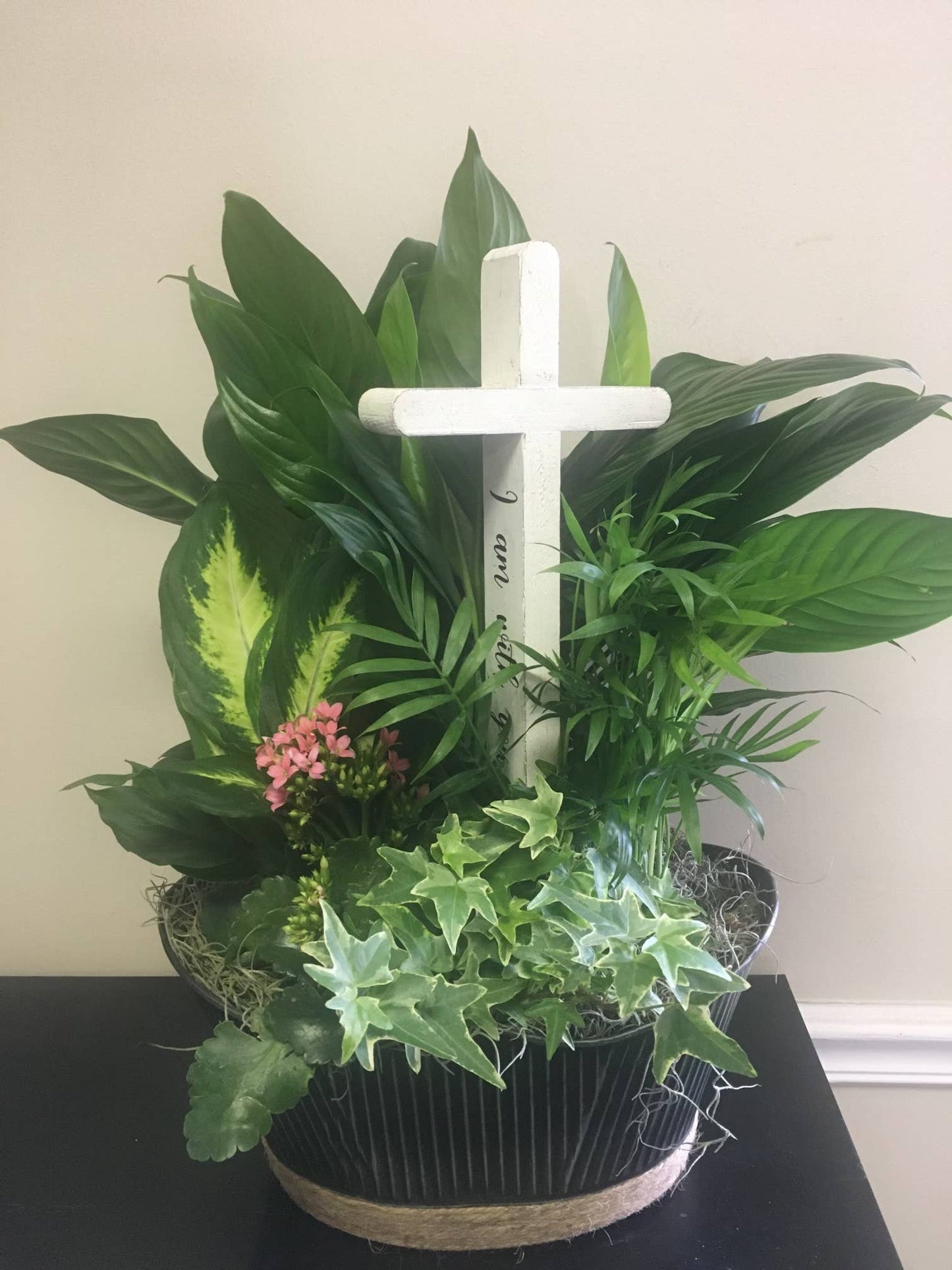 Wood Cross - It is Finished (White Finish)
