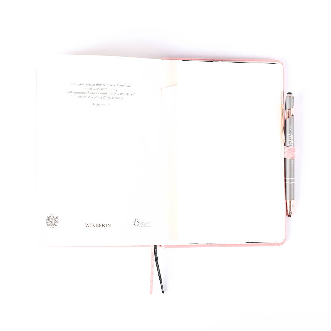 Journal Wineskin Hard Cover 420Pg - Rose