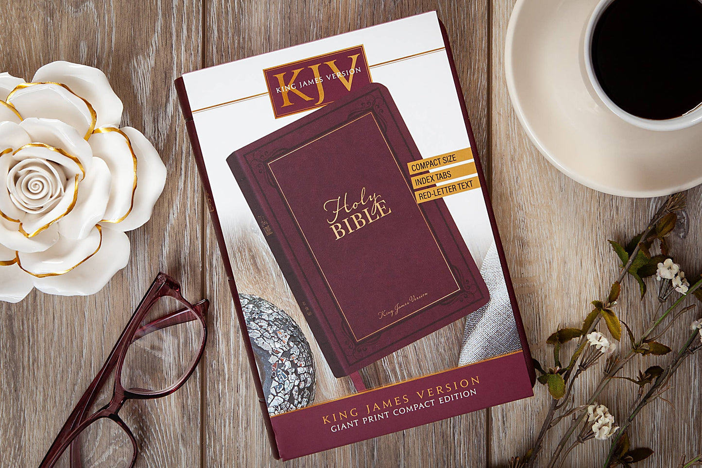 KJV Bible Giant Print Compact (Garnet)