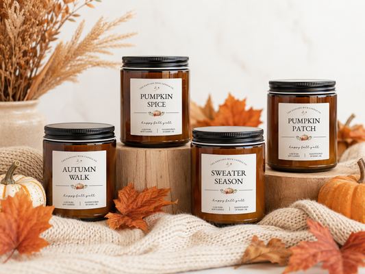 Cranberry Apple Fall Soy Candle 9 oz Amber Jar
