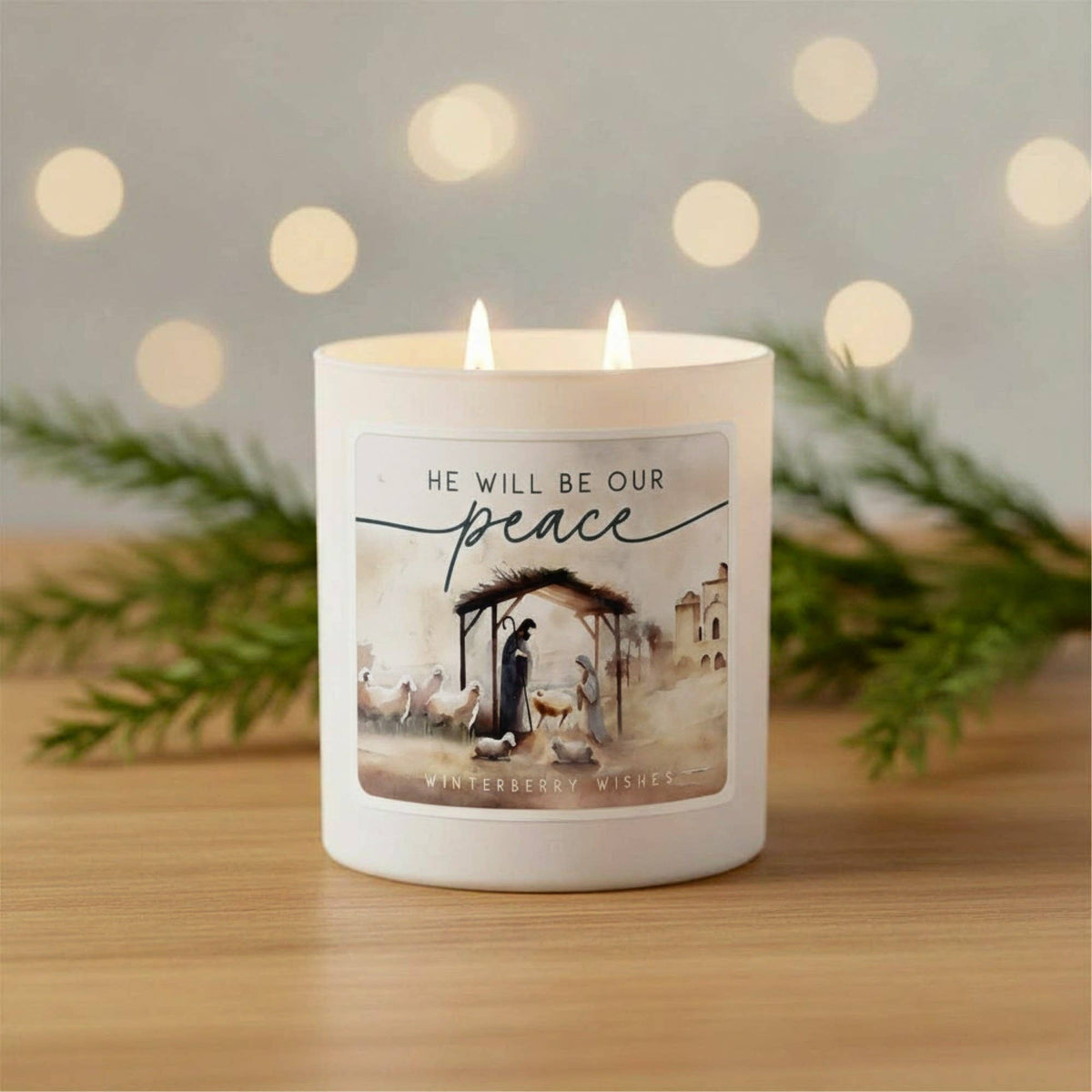 Our Peace Nativity Christmas Soy-Based Candle