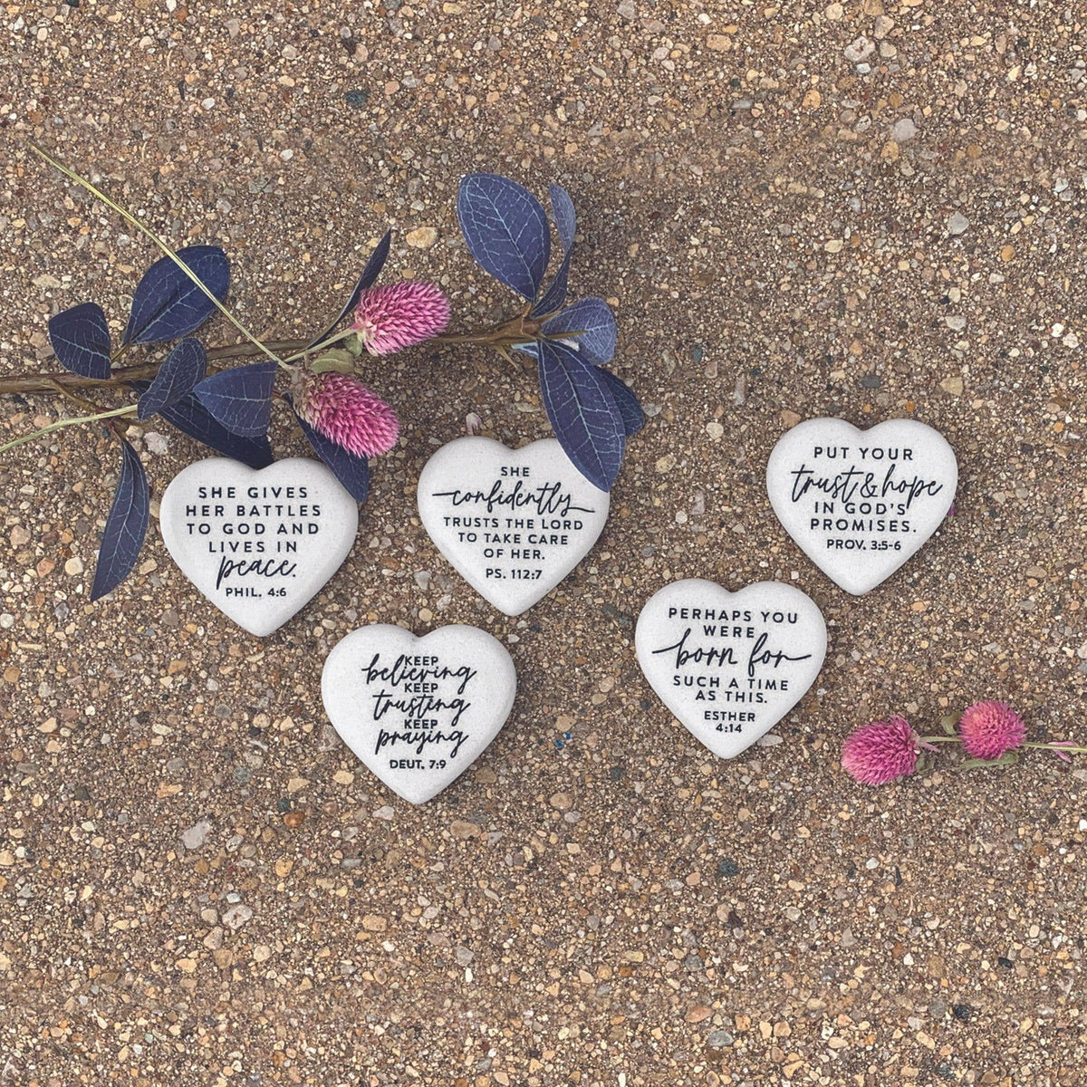 LCP Scripture Stone Hope Hearts Trusts - Heart Stone