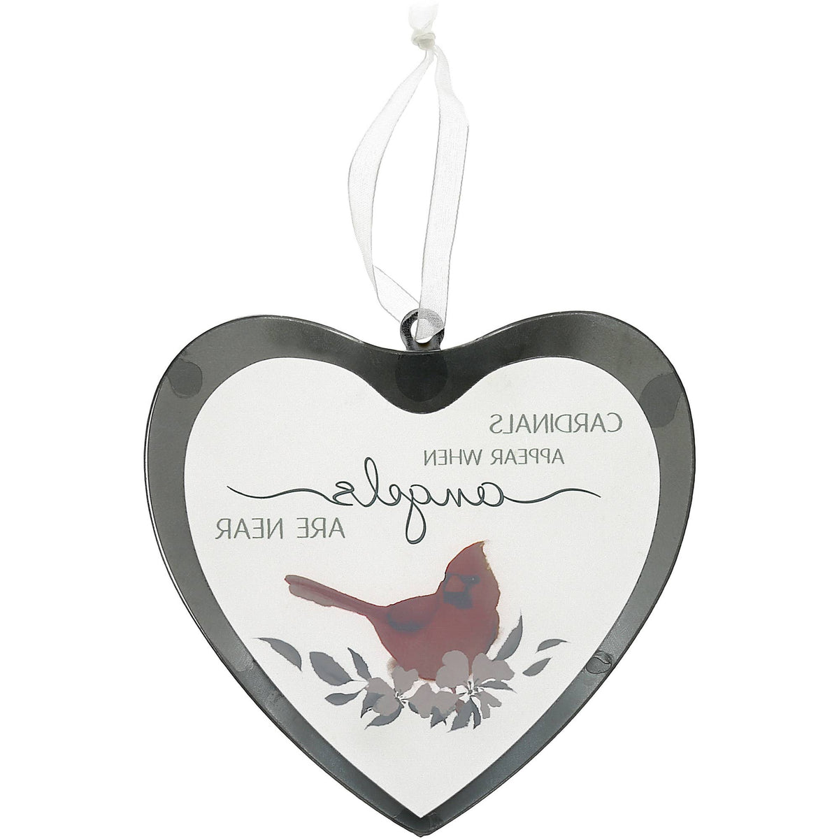 Cardinals Appear - 4.75" Mirrored Glass Ornament
