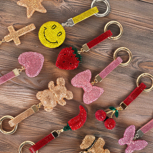 Cross - Gemmed Keychain