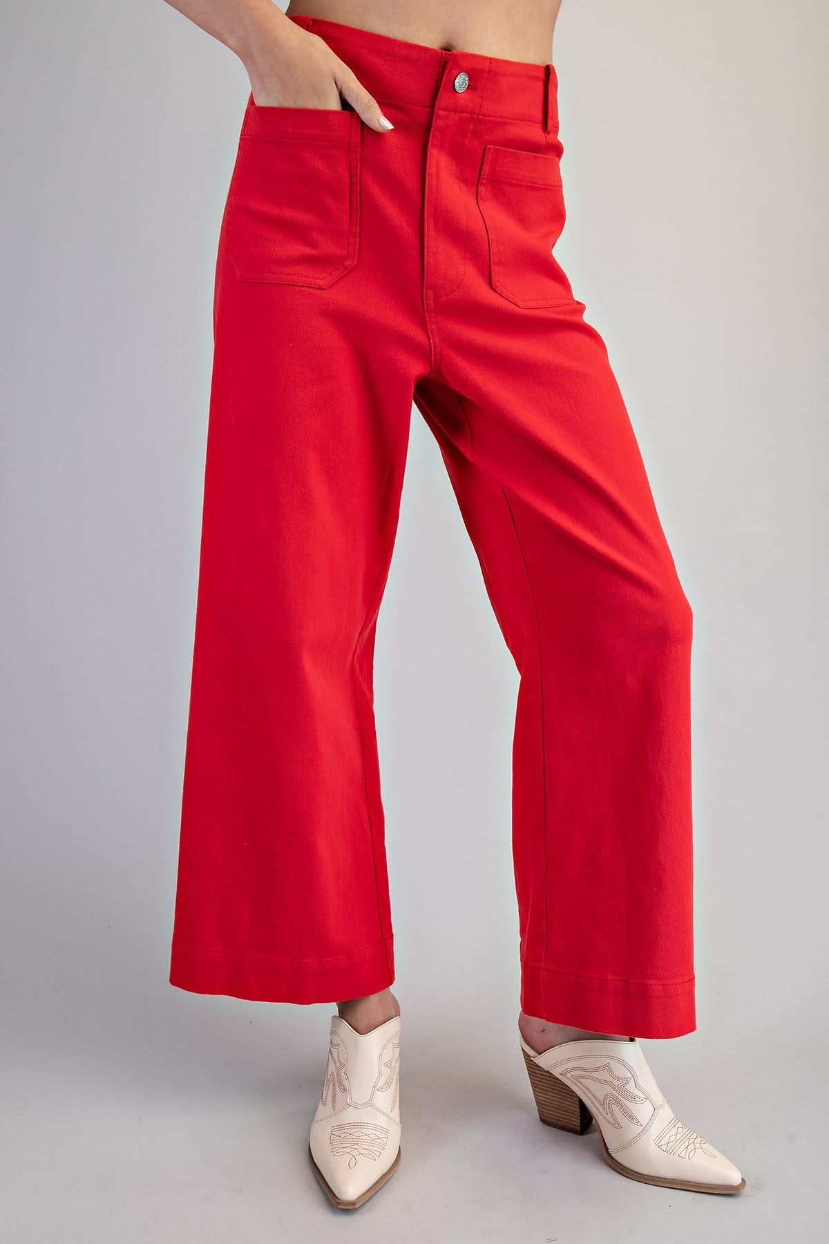 EE:SOME Wide Leg Pants - Scarlet Red