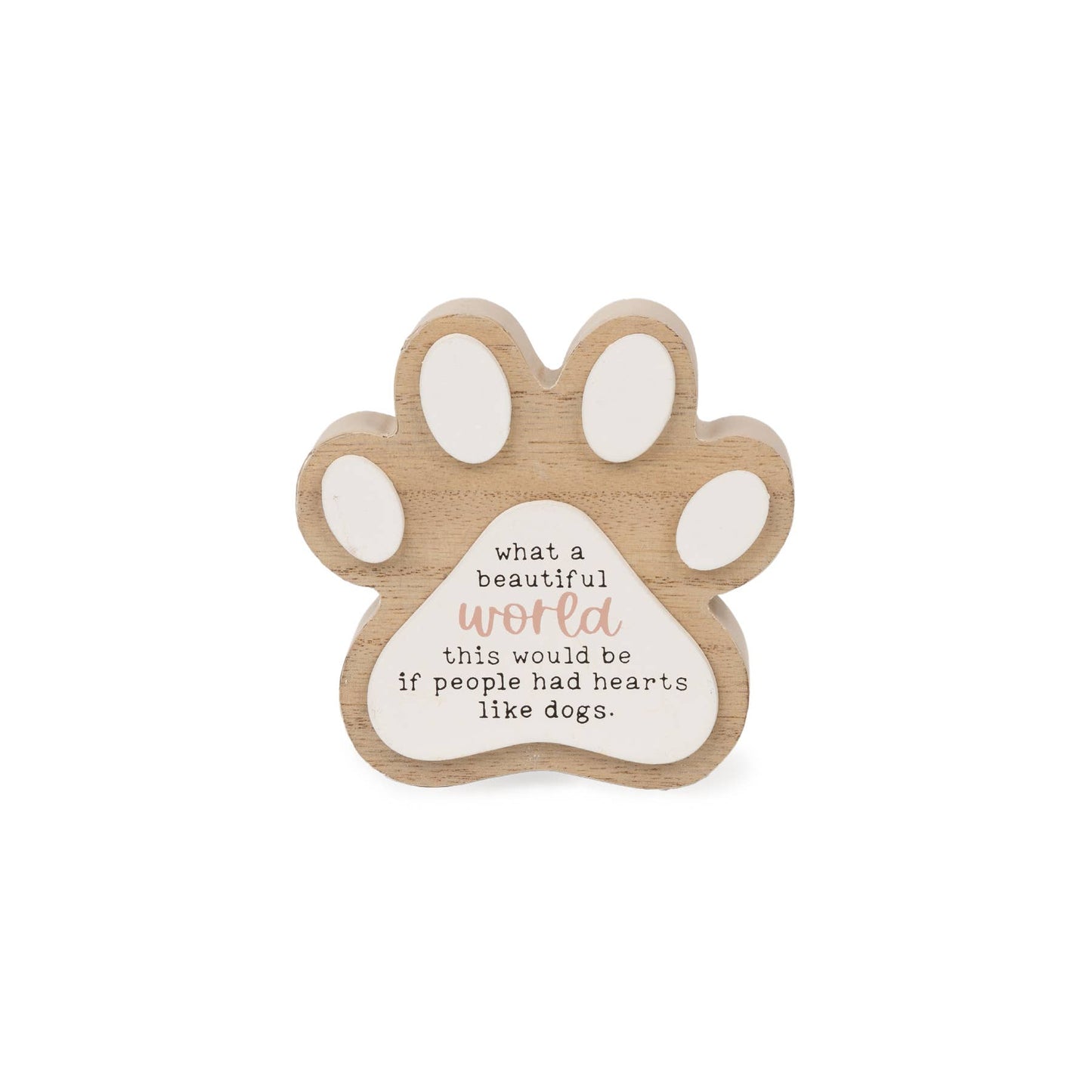 FURRY FRIENDS - BEAUTIFUL WORLD WOODEN PAW PRINT