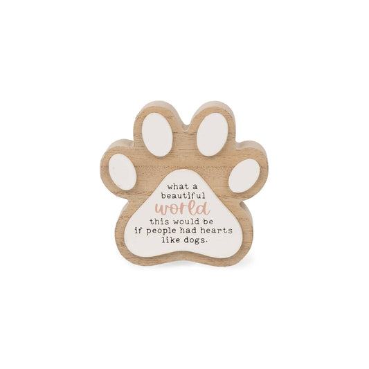 FURRY FRIENDS - BEAUTIFUL WORLD WOODEN PAW PRINT