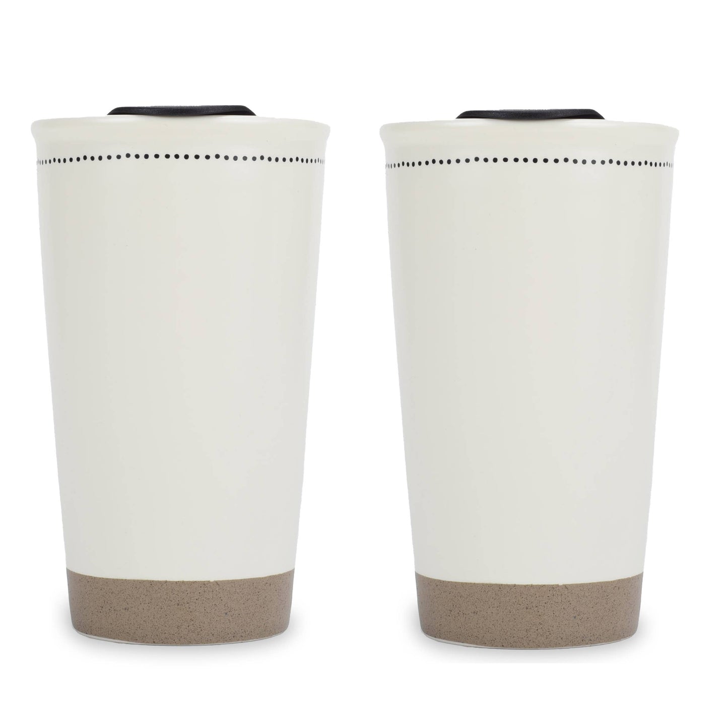 Travel Tumbler Blessed/Grateful White 12 oz Ceramic