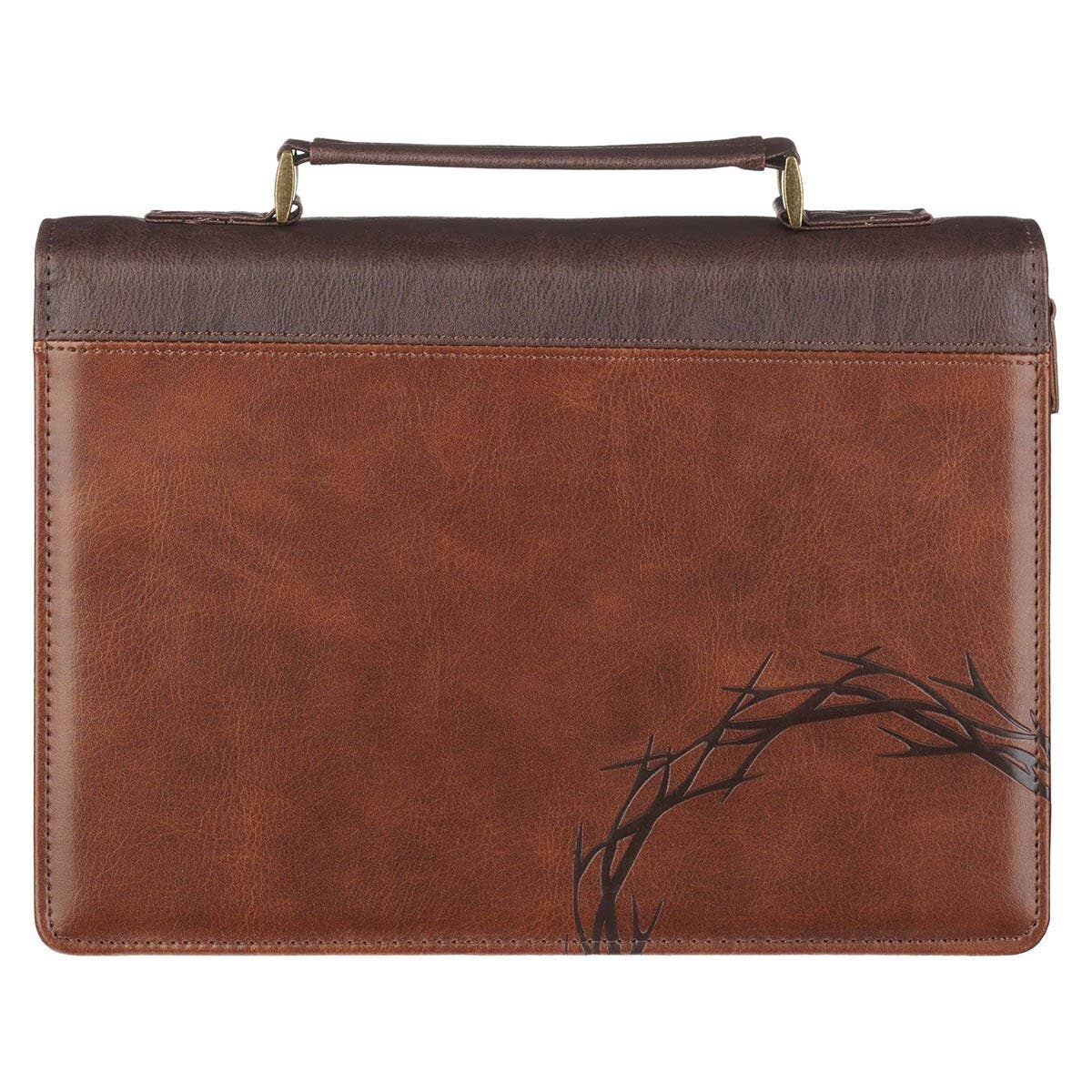 Bible Cover Classic Brown Crown of Thorns/Amazing G Isa 53:5