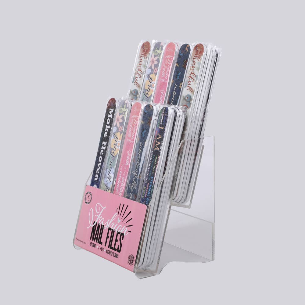 Nail File Fashion Assortment Display Pk50