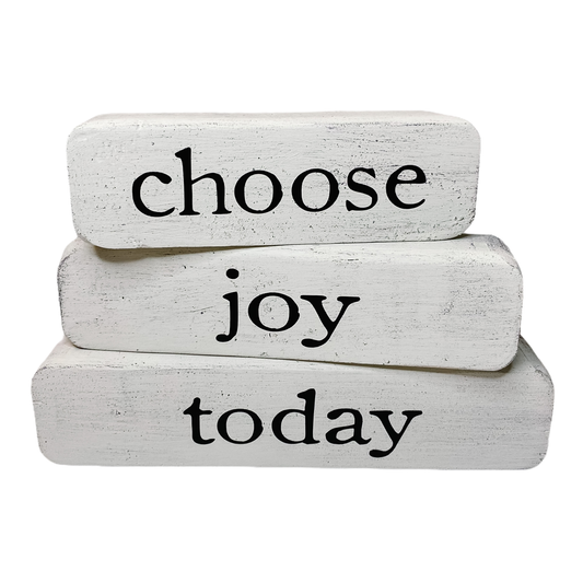 Inspirational Gift – Choose Joy Today – White Stacked Blocks