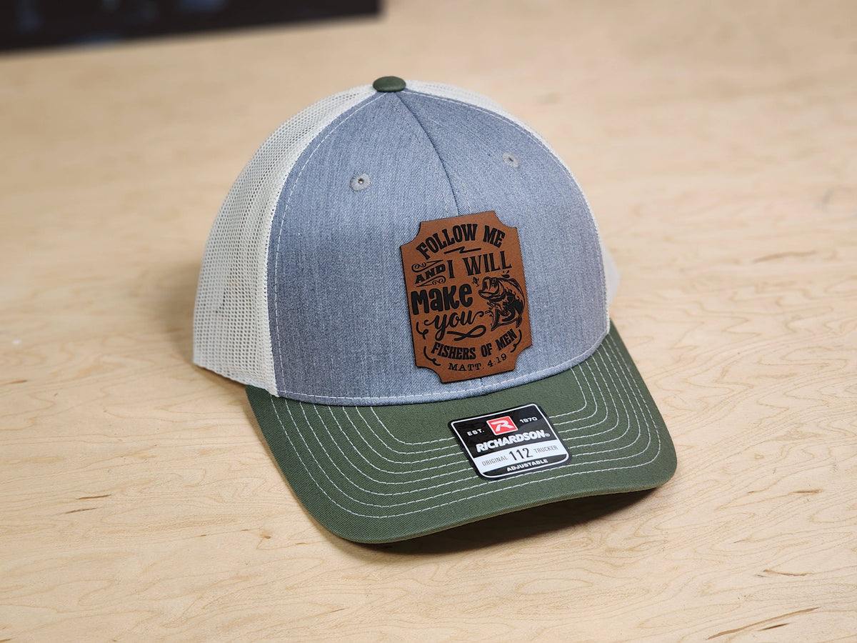 Faith Patch Trucker Hat – Gray Green Mesh Boutique Cap