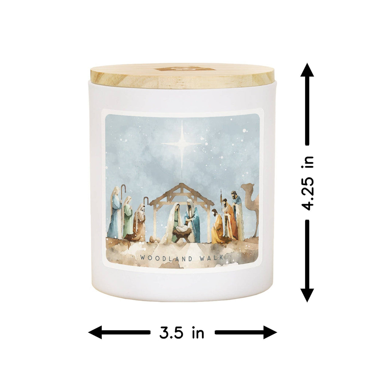 Watercolor Nativity Christmas Soy-Based Candle