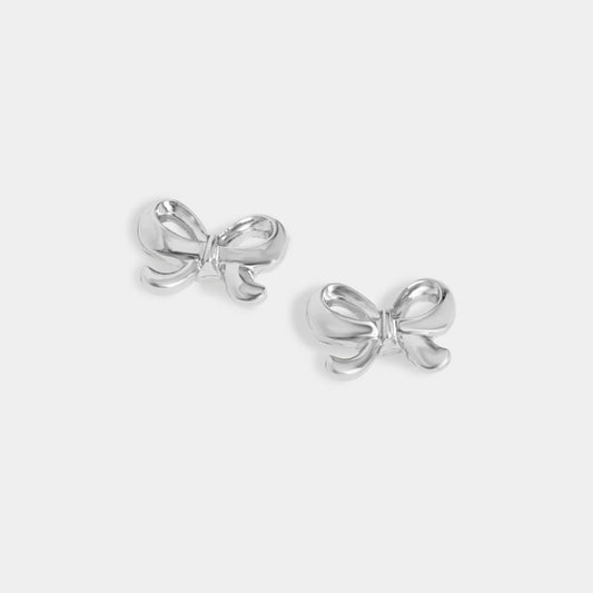 Bow Stud - Silver